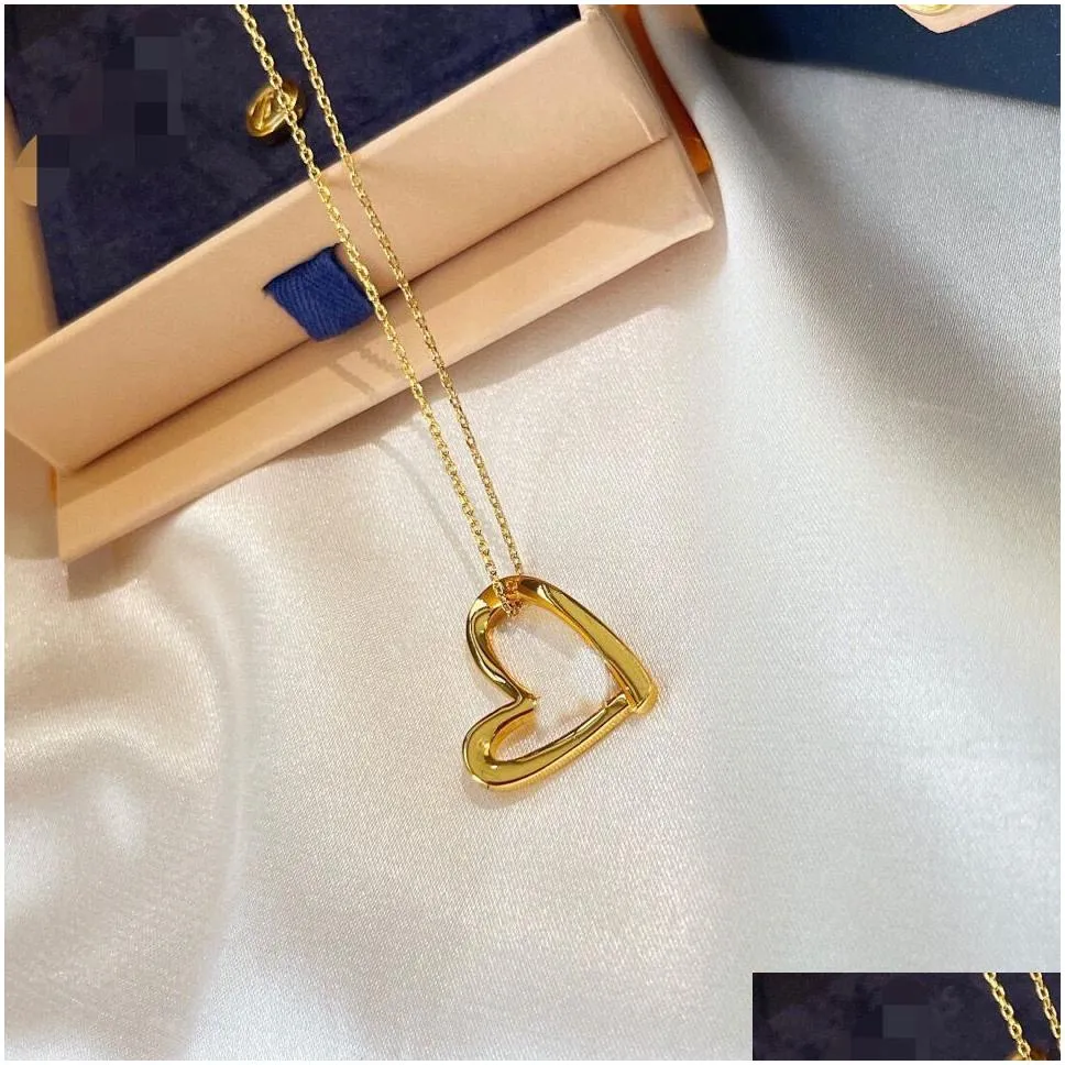 designer necklaces for women fashion jewelry long gold necklace heart-shaped bracelets earring earrings suitable for mothers girl267i