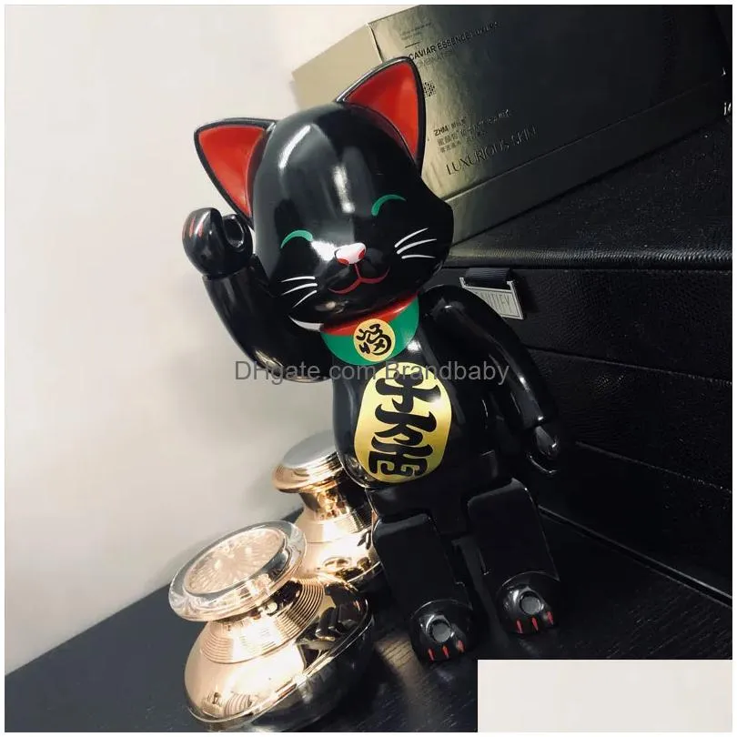 Movie & Games Bearbrick Violent Bear Block Black Lucky Cat Trend Doll Hand-Made Model Ornaments 400(Cm Drop Delivery Toys Gifts Action Dhfgv