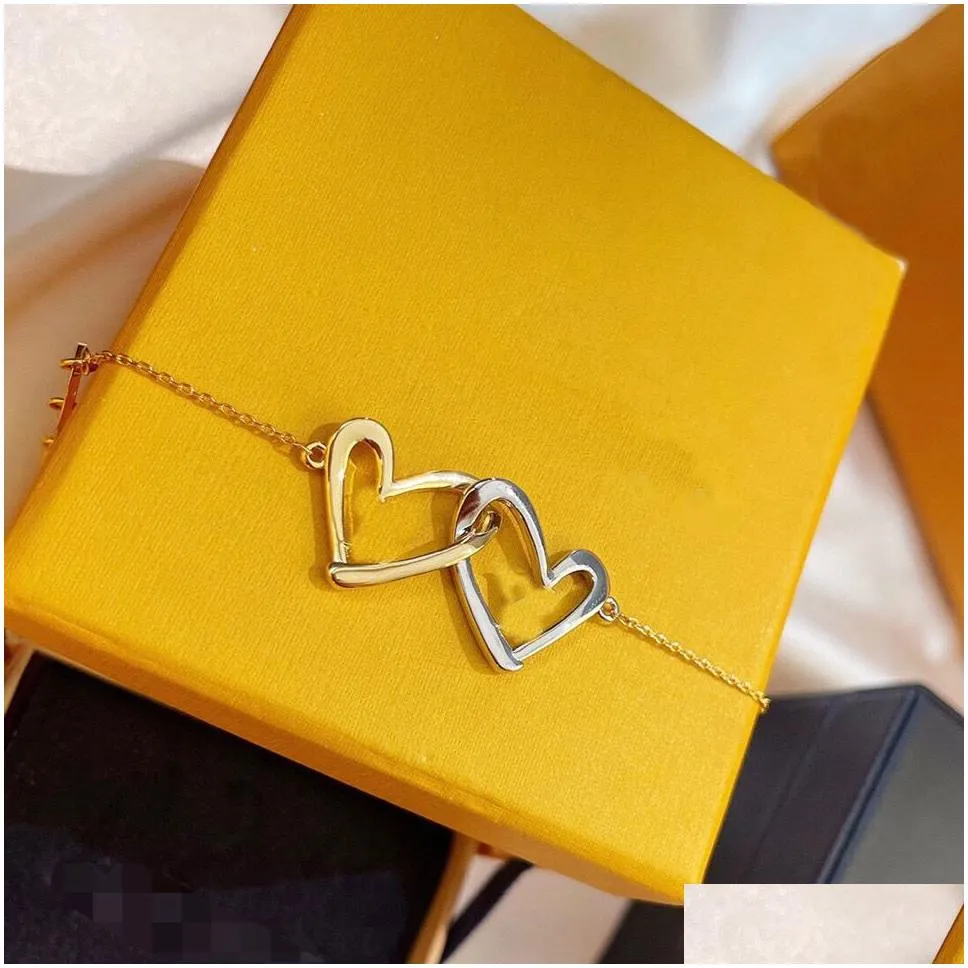 designer necklaces for women fashion jewelry long gold necklace heart-shaped bracelets earring earrings suitable for mothers girl267i