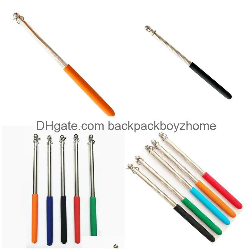 Other Office & School Supplies Wholesale Stainless Steel Telescopic Teachers Pointer School Supplies Extendable Retractable Teaching H Dhutq