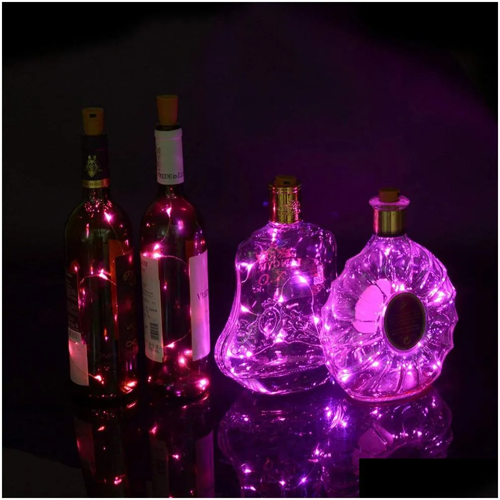 20leds light cork cork glass wine led copper string christmas party wedding holiday decoration string lights