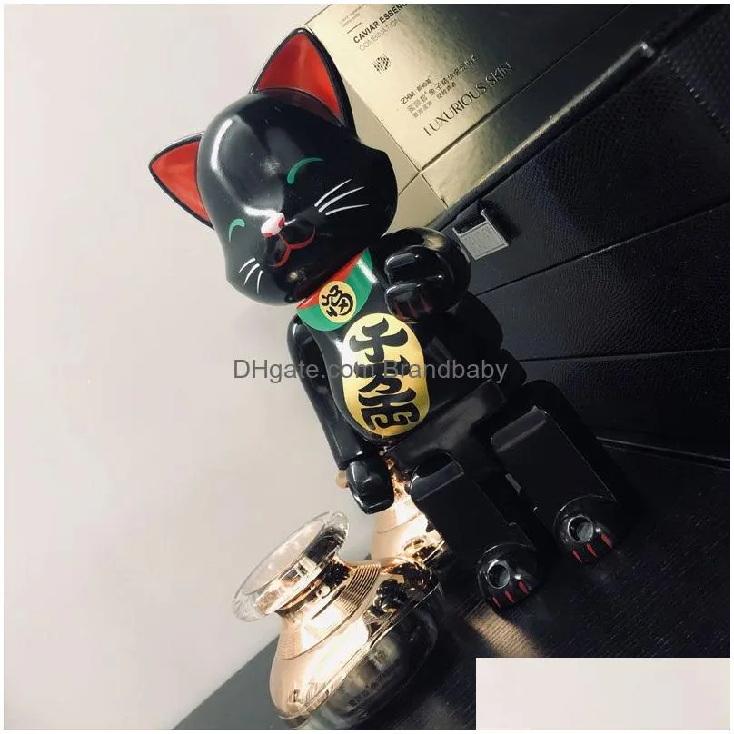 Movie & Games Bearbrick Violent Bear Block Black Lucky Cat Trend Doll Hand-Made Model Ornaments 400(Cm Drop Delivery Toys Gifts Action Dhfgv