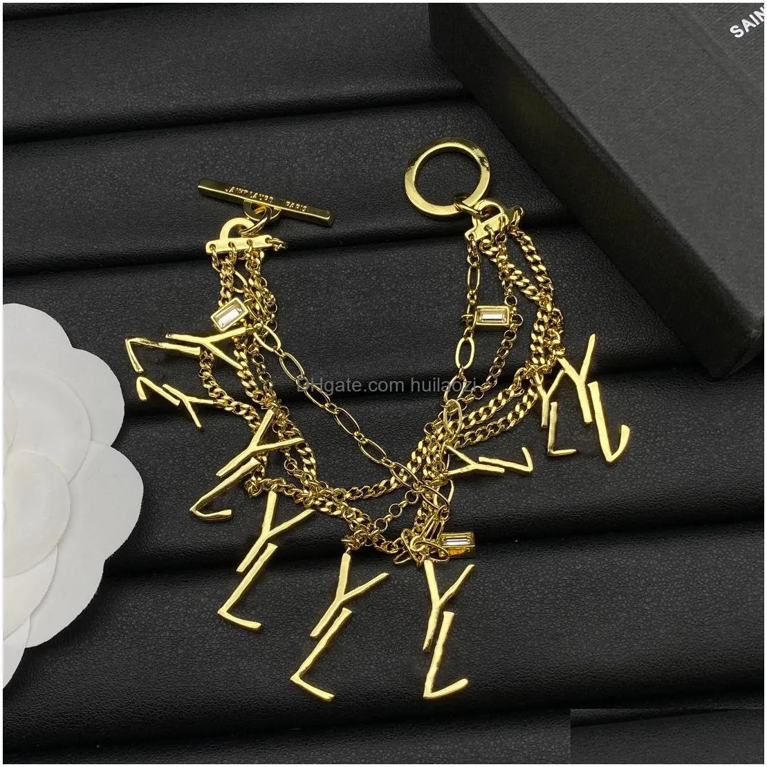 designer bracelet for women luxury bracelet designer for women horseshoe buckle trendy elegant string of beads party charm multi-metal crystal pendant