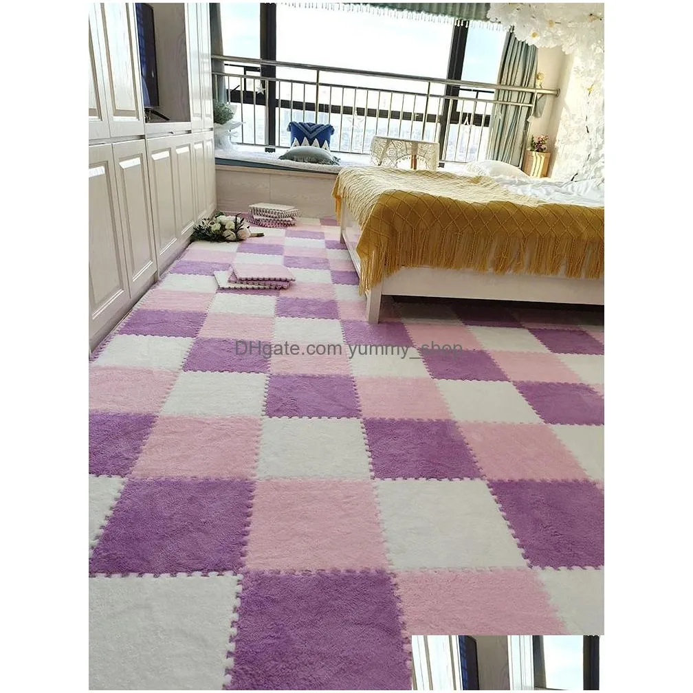 carpets carpet bedroom wind and dirt-resistant whole shop girl room korean style splicing floor mat foam household