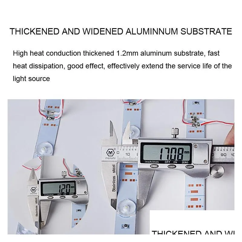 led bar lights rigid strip diffuse reflection 3030 led lattice light use for outdoor large advertising light box