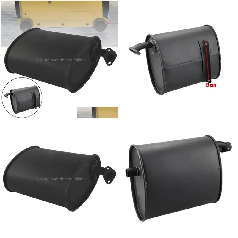 gasoline generator universal black iron 2-3kw exhaust muffler for 5.5hp 6.5hp 3500w 4000w accessories