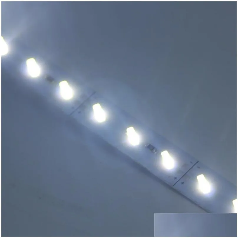 hard led strip 7020 smd cool warm white rigid bar 72 leds led light non-waterproof dc 12v high bright led strip