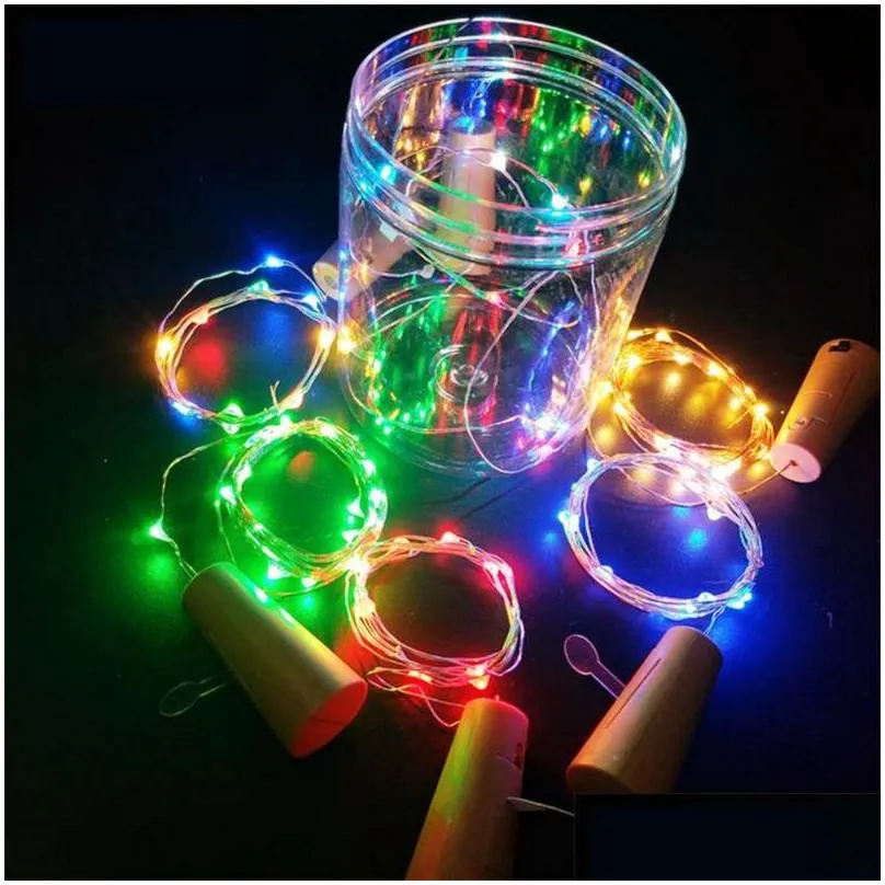 christmas holiday decorations fairy lights 2m 20leds cork shaped string light bottle stopper for xmas party wedding