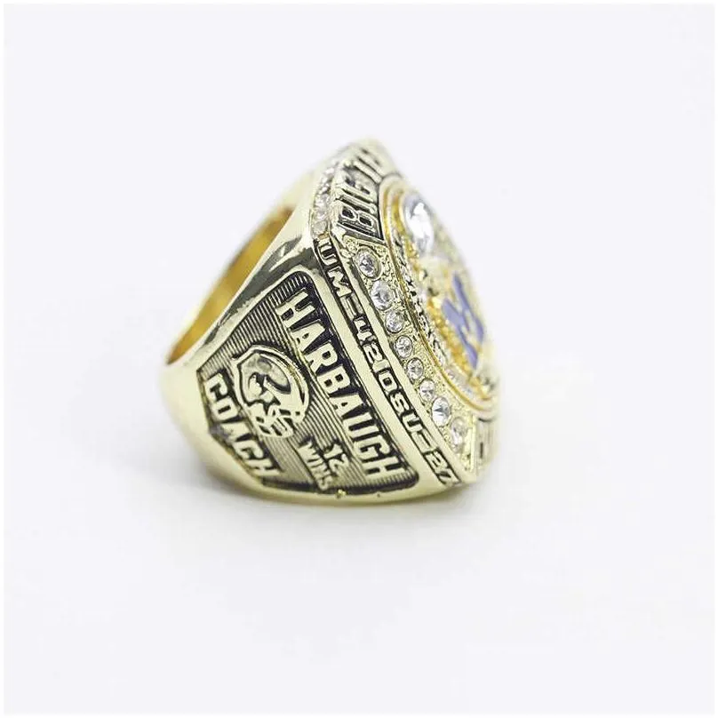 Cluster Rings Ncaa 2021 M University Of Michigan Woerine Rugby Champion Ring Drop Delivery Jewelry Ring Dhoxk