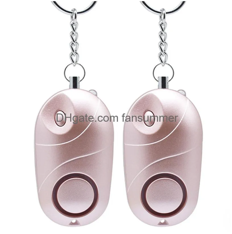 Anti-Lost Alarm Wholesale 100X Personal Alarm Girl Women Old Man Security Protect Alert Safety Scream Loud Keychain 130Db Egg Drop Del Dh4E2