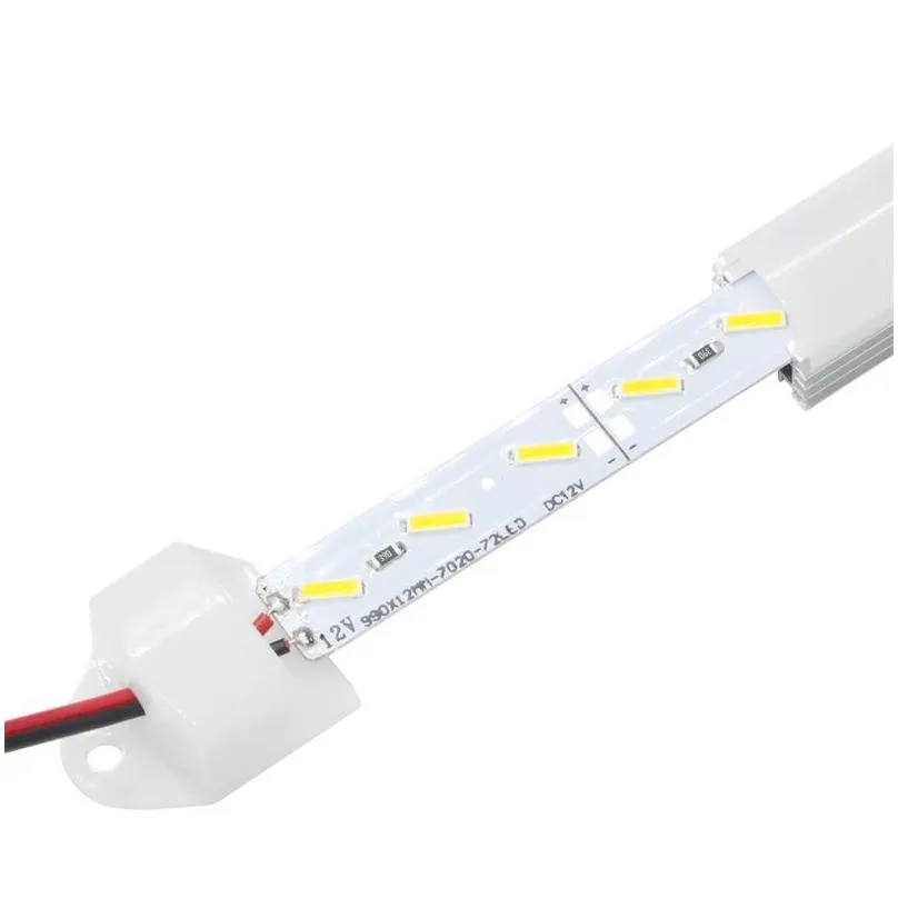 led bar light 50cm 36leds dc 12v led rigid strip smd 7020 led tube with aluminum profile and pc cover