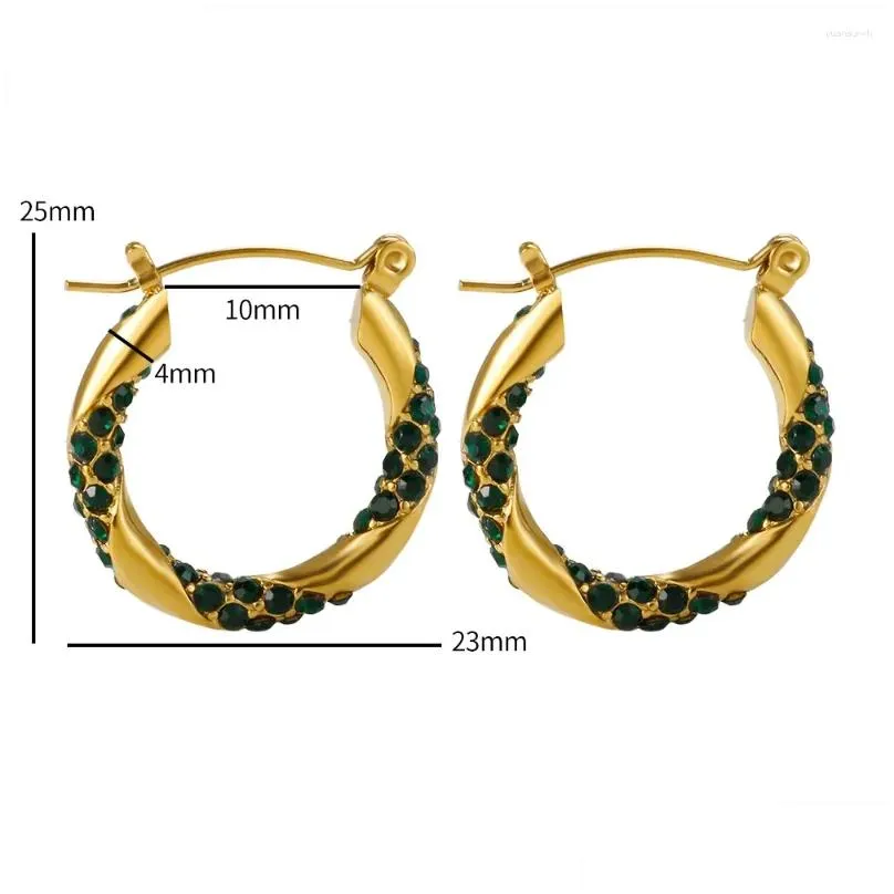 stud earrings jinhui fashionable u-shaped sheep horn large round twisted circular colored crystal inlay for charming women jewelry