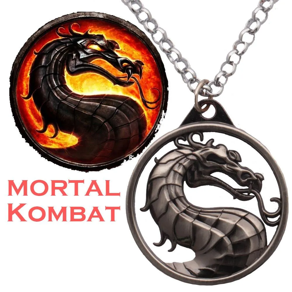 mortalkombat mortalkombat empire fighting game logo necklace keychain