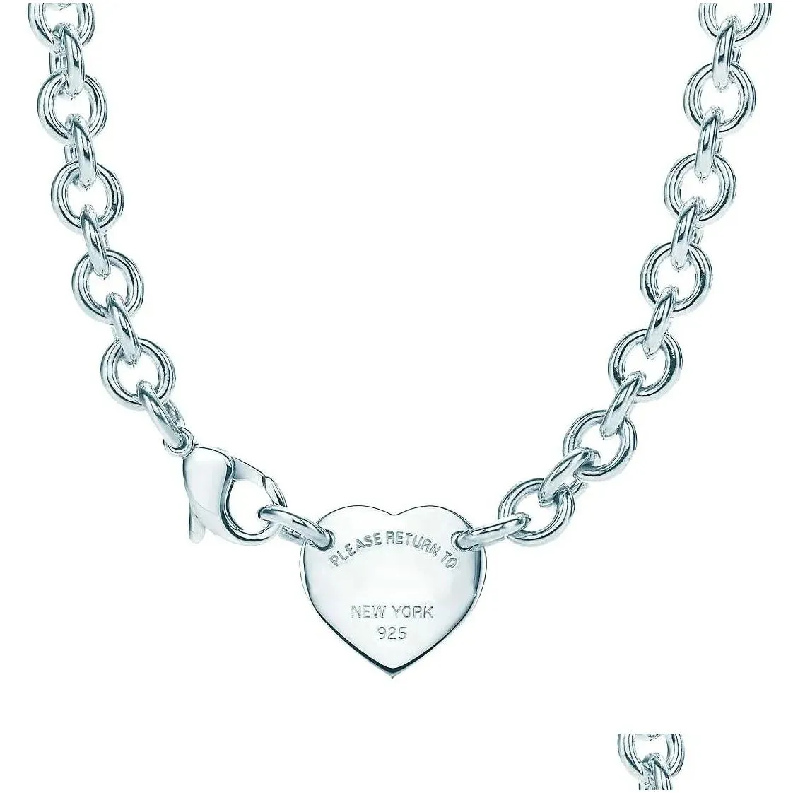 Keychains & Lanyards Heart Shaped Cross Key 925 Sterling Sier Necklace Bracelet Woman Jewelry Fashionable Simple Memorial Day Wedding Dhhyq