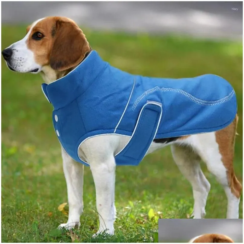 kennels pet jacket dog fall/winter cloth warm wool reflective waterproof plush storm dress for large dogs