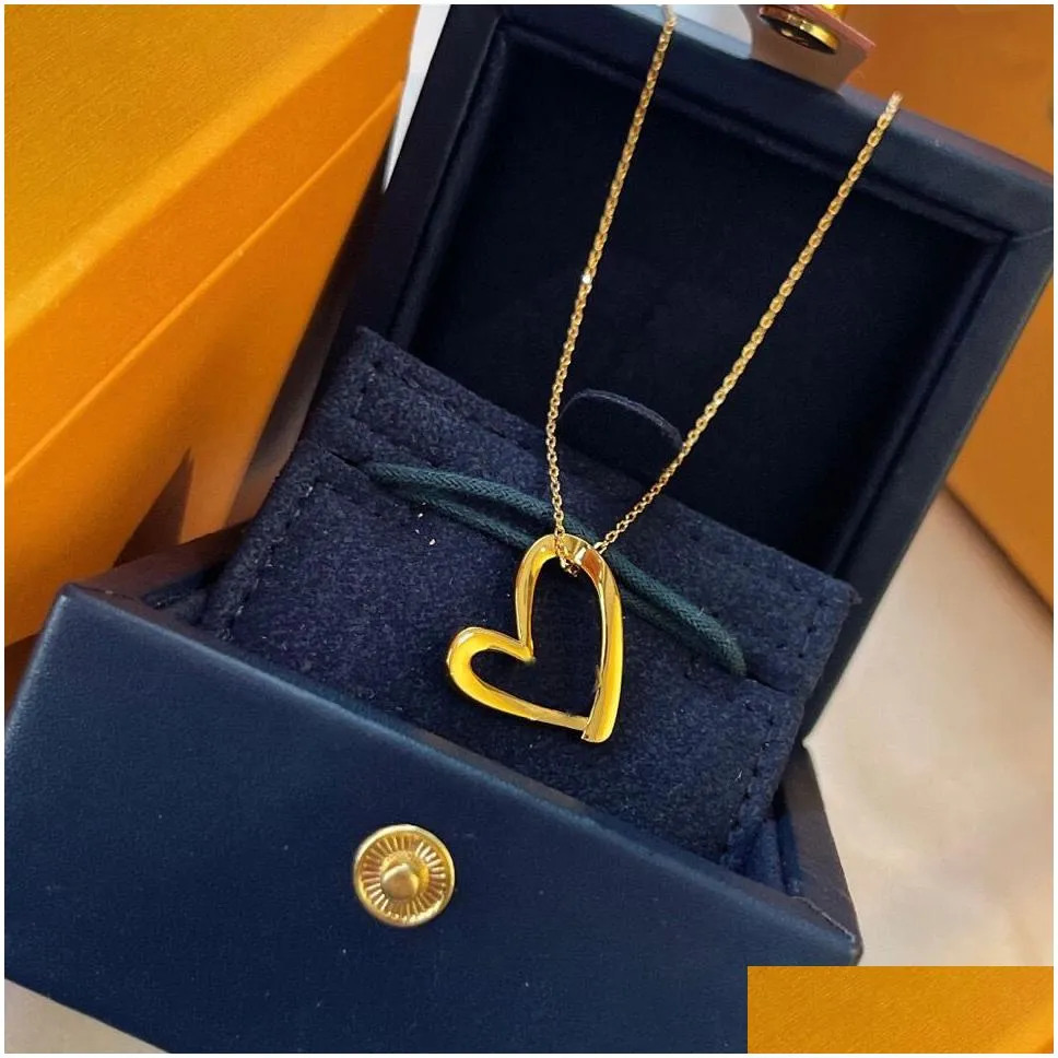 designer necklaces for women fashion jewelry long gold necklace heart-shaped bracelets earring earrings suitable for mothers girl267i