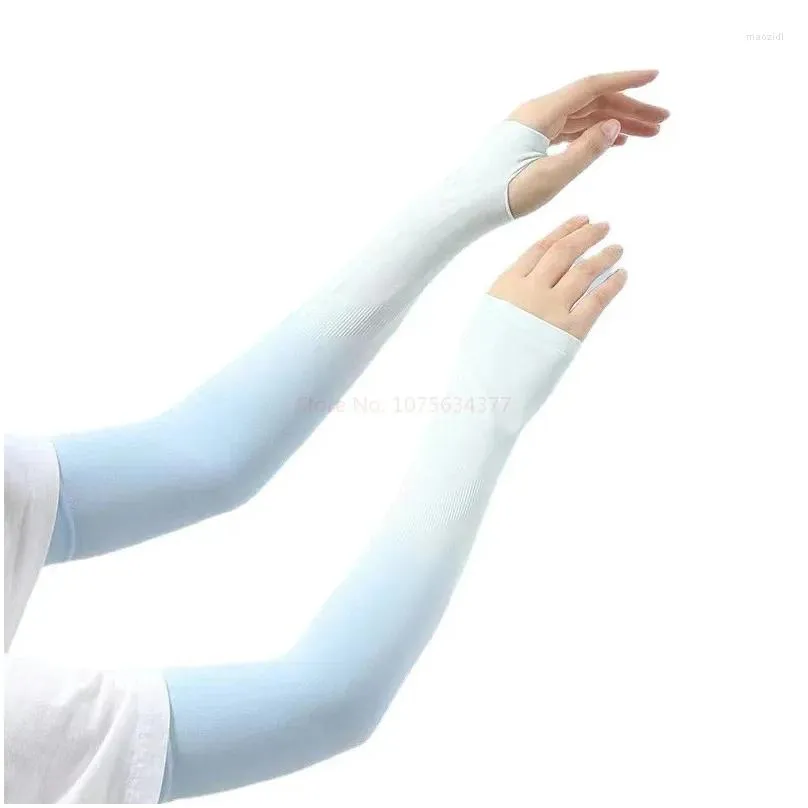 cycling gloves gradient ice sleeves silk sunscreen for men and women outdoor driving uv protection