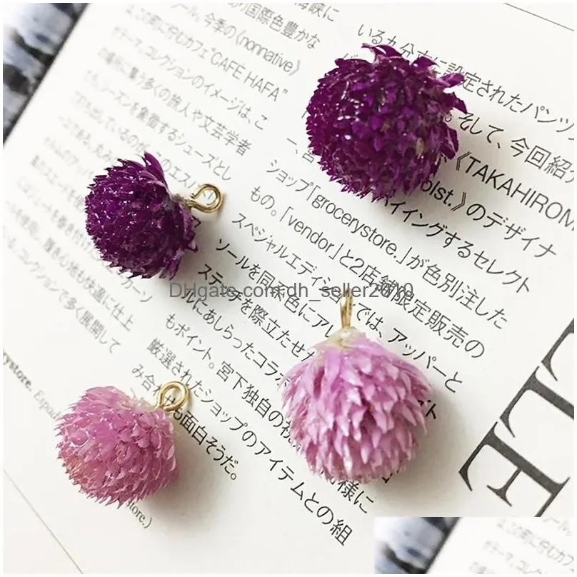 Pendant Necklaces Pcs Resin Real Flowering Pendants Charms For Jewelry Making Handmade Amaranth Diy Findings 30 - 8Mmpendant Drop Del Dht9F