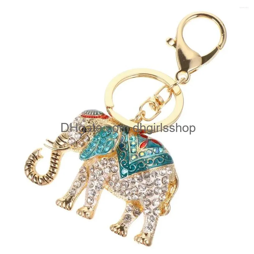 Keychains & Lanyards Keychains Elephant Keychain Bag Pendant Accessory Rings Fob Alloy Ornaments Drop Delivery Fashion Accessories Dh8Ds