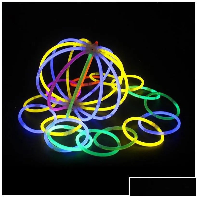 led light sticks neon party flashing stick wand novelty toy leds flash 200pcs mti color glow bracelet necklaces drop delivery toys g