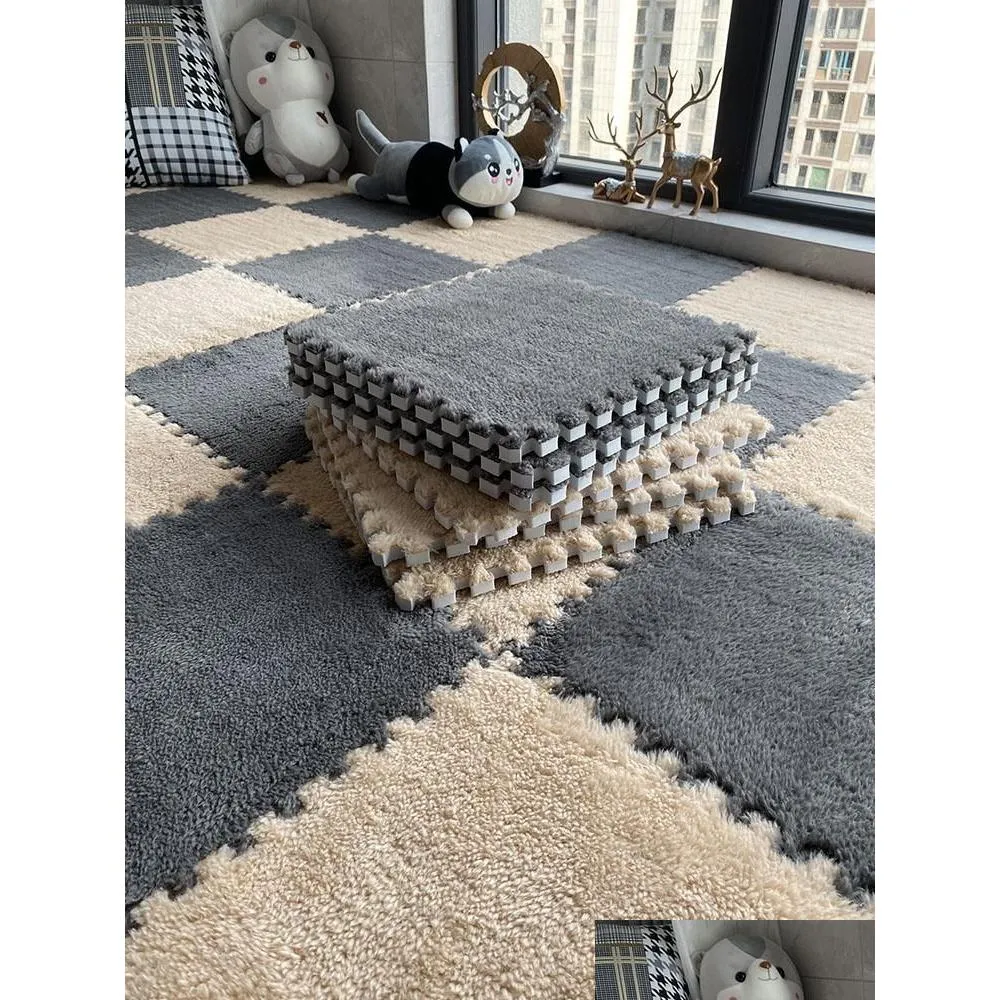carpets carpet bedroom wind and dirt-resistant whole shop girl room korean style splicing floor mat foam household