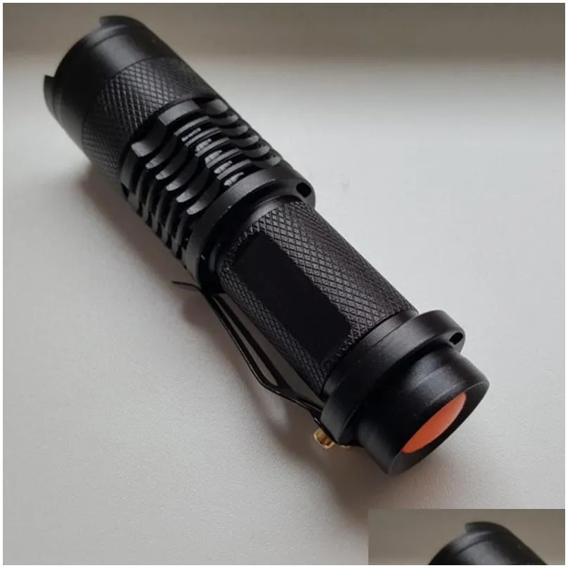 uv light mini penlight q5 led flashlight torch waterproof 3 modes zoomable adjustable focus lantern portable bulbs litwod sk68