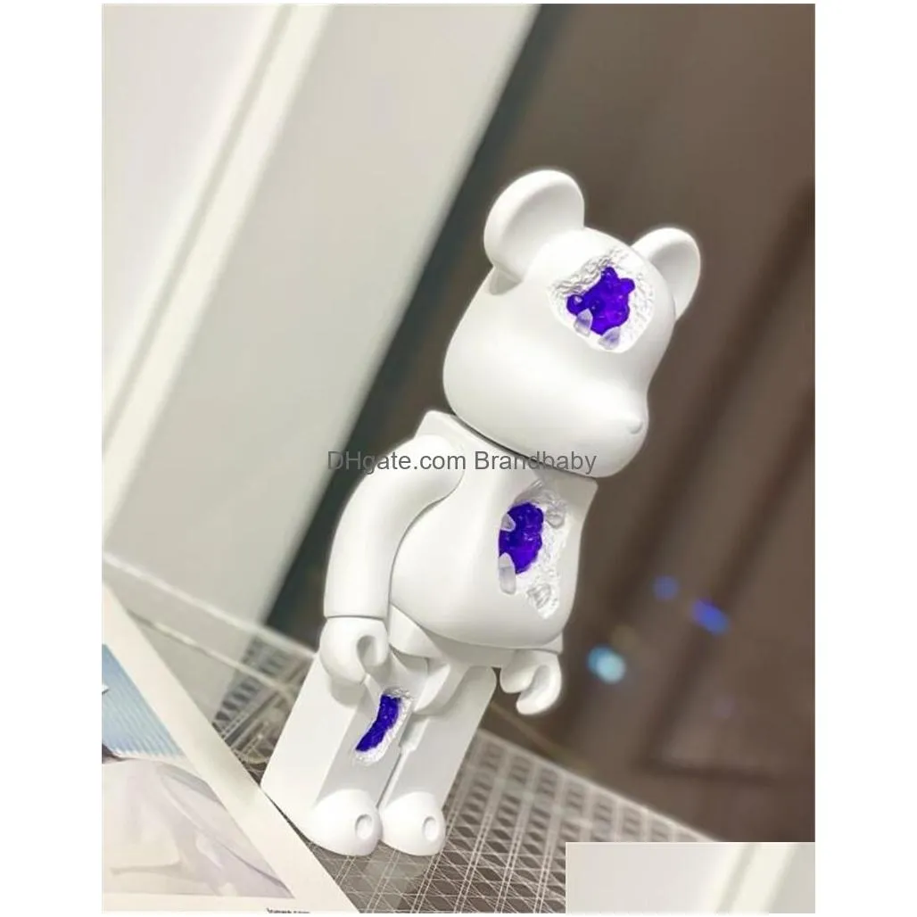 Movie & Games 400% Bearbrick The Resin Of Erosion Destroys Crystal Bear Fashion Figures Toy For Collectors Berbrick Art Work Model Dec Dhzys