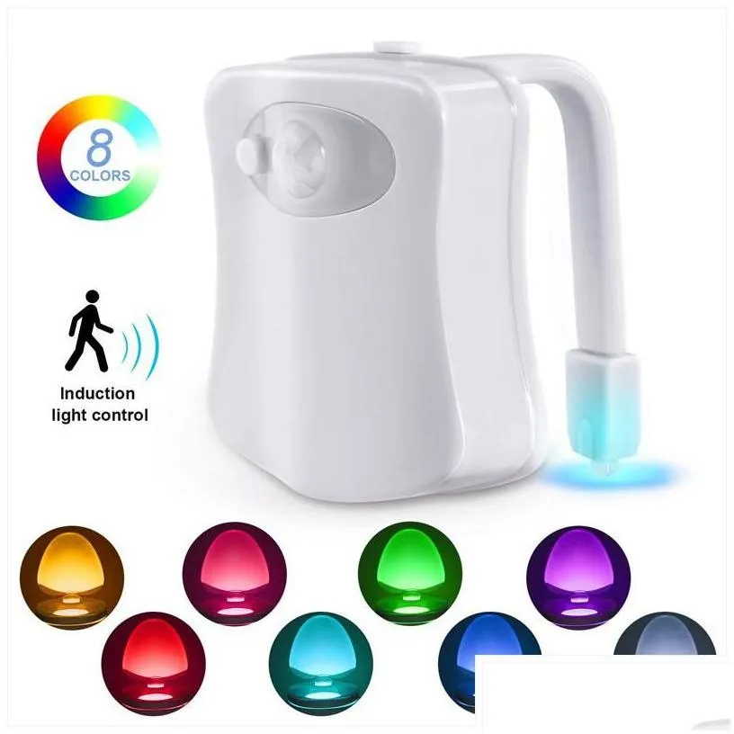 night lights brelong toilet light led lamp smart bathroom human motion activated pir 8 colours matic rgb backlight for bowl drop del