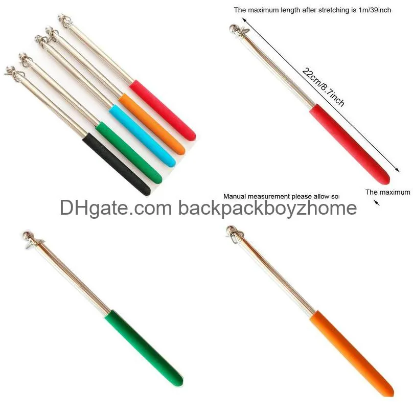 Other Office & School Supplies Wholesale Stainless Steel Telescopic Teachers Pointer School Supplies Extendable Retractable Teaching H Dhutq