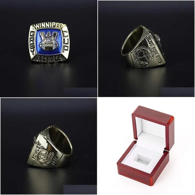 Band Rings 1984 Cfl Winnipeg Blue Bomber Football Grey Cup Championship Ring Drop Delivery Jewelry Ring Dhvxt