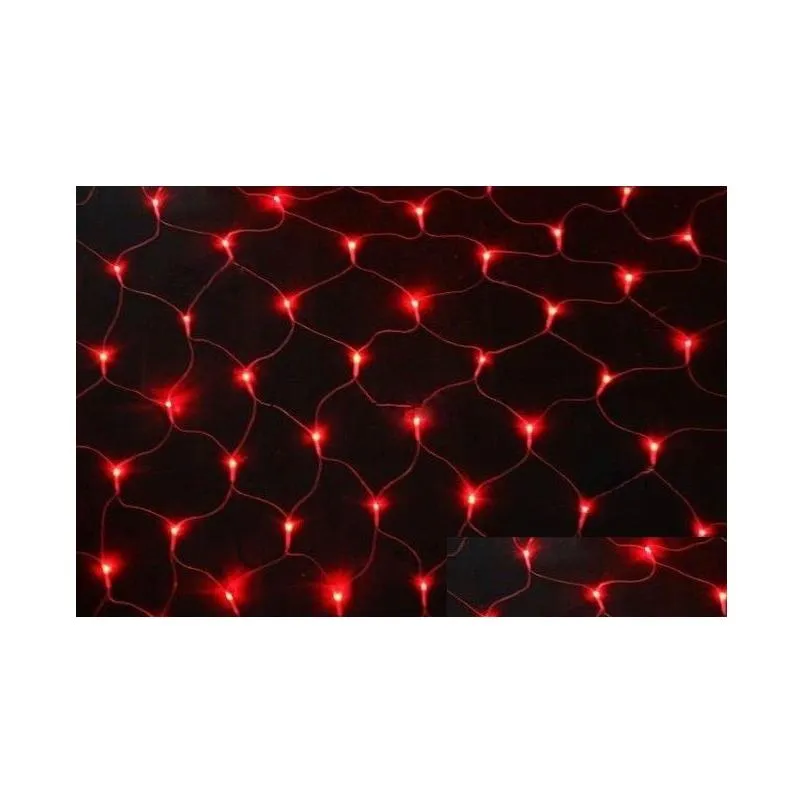 led 1.5mx1.5m 100 leds web net fairy christmas home garden light curtain net lights net lamps