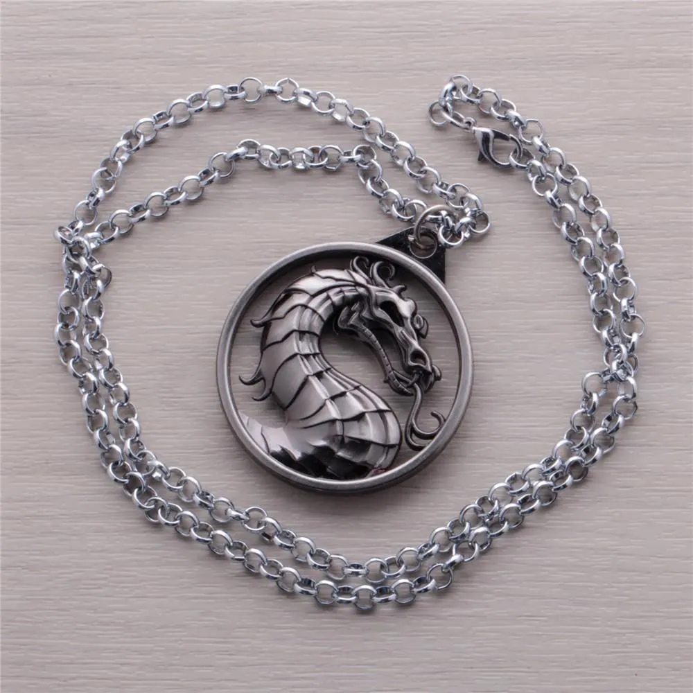 mortalkombat mortalkombat empire fighting game logo necklace keychain