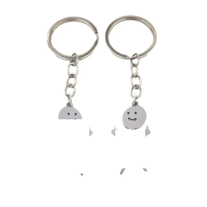 ghost couple keychain pendant personality fun match person cute bag pendant student gift