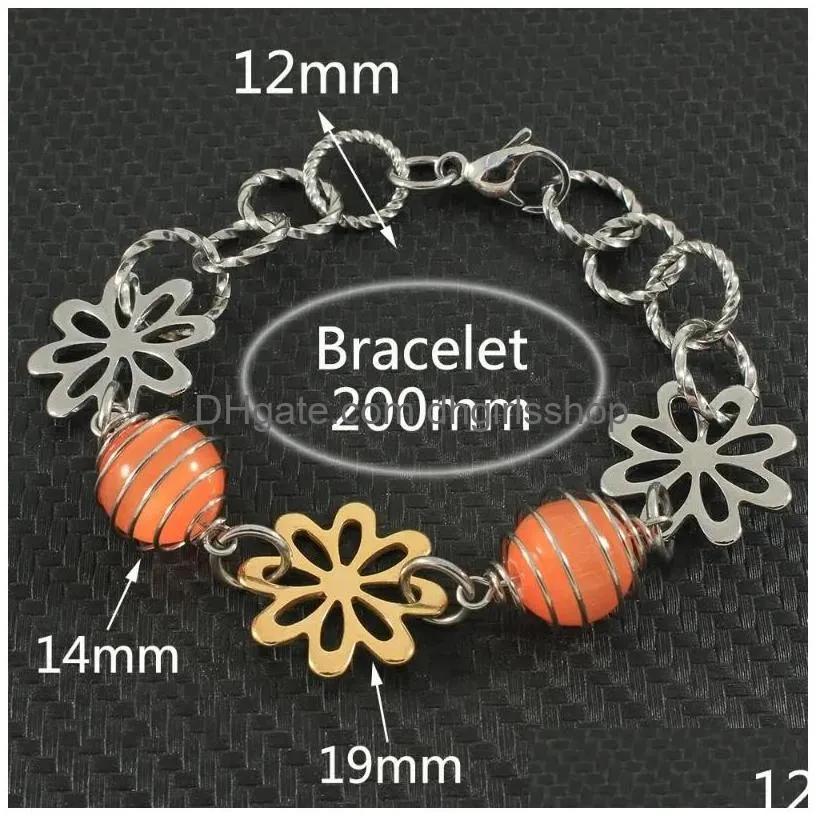 Chain Link Bracelets Fashion Stainless Steel Jewelry Bead Bracelet Chain For Women Gift Bryz135 Drop Delivery Jewelry Bracelets Dh6Li