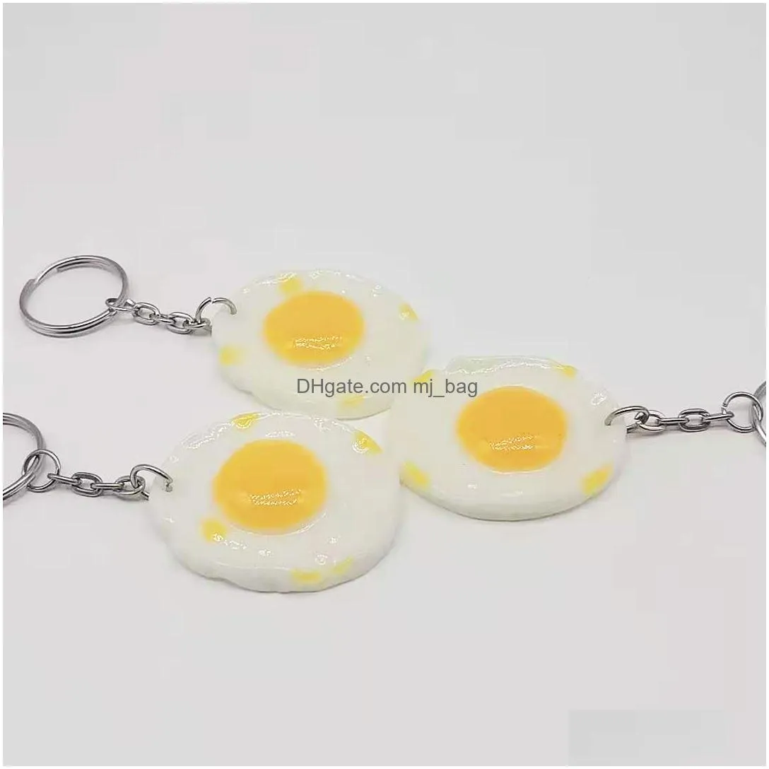 Party Favor Artificial Food Series Egg Key Chain Bag Pendant Creative Poached Promotional Gift Spot Wholesale 1224684 Drop Delivery Ho Dhnvz