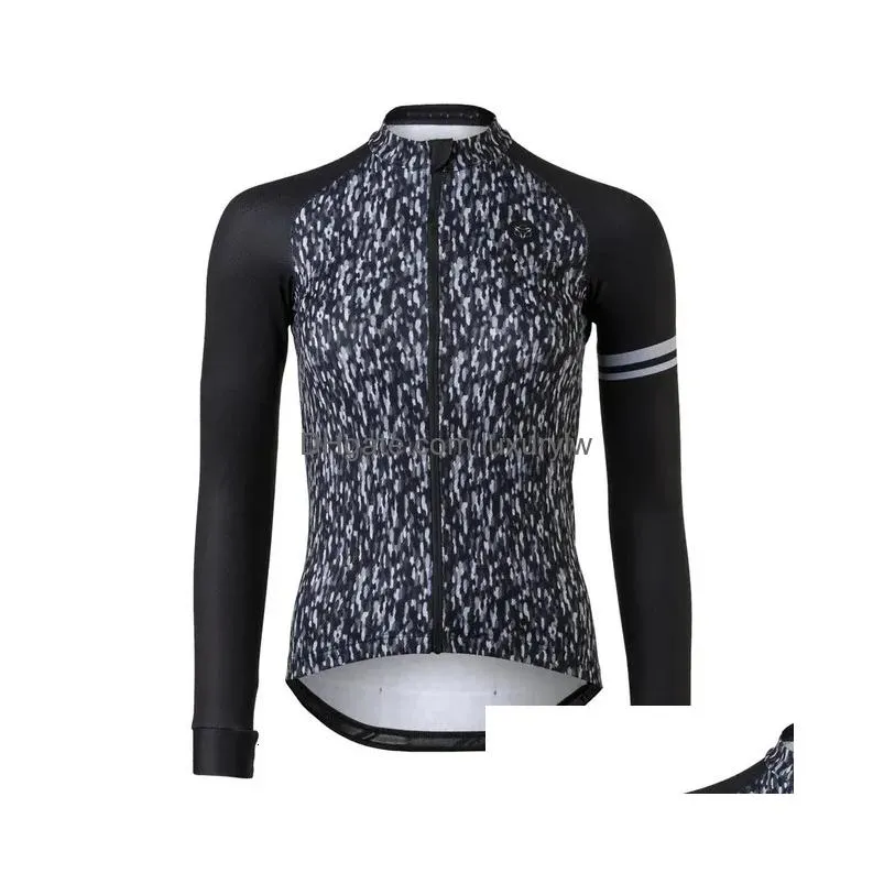 Cycling Shirts & Tops Cycling Shirts Tops Polyester Design Quick Dry Jersey Men Top Mountain Long Sleeve Custom Sublimation Riding Bik Ot0Ev