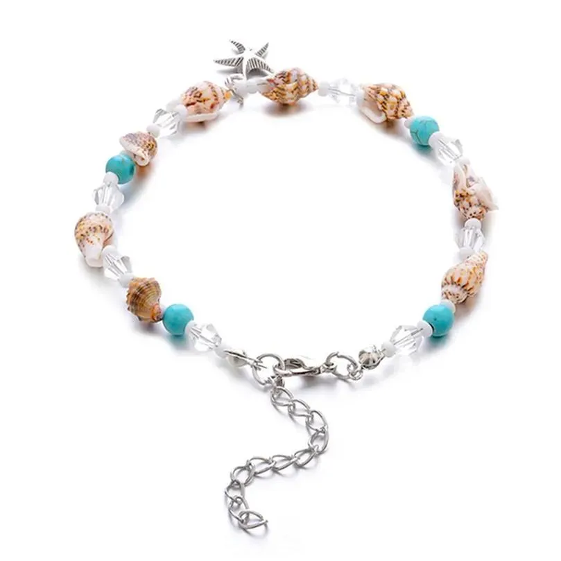 anklets shell beads starfish for women beach anklet leg bracelet handmade bohemian foot chain boho jewelry sandals gift