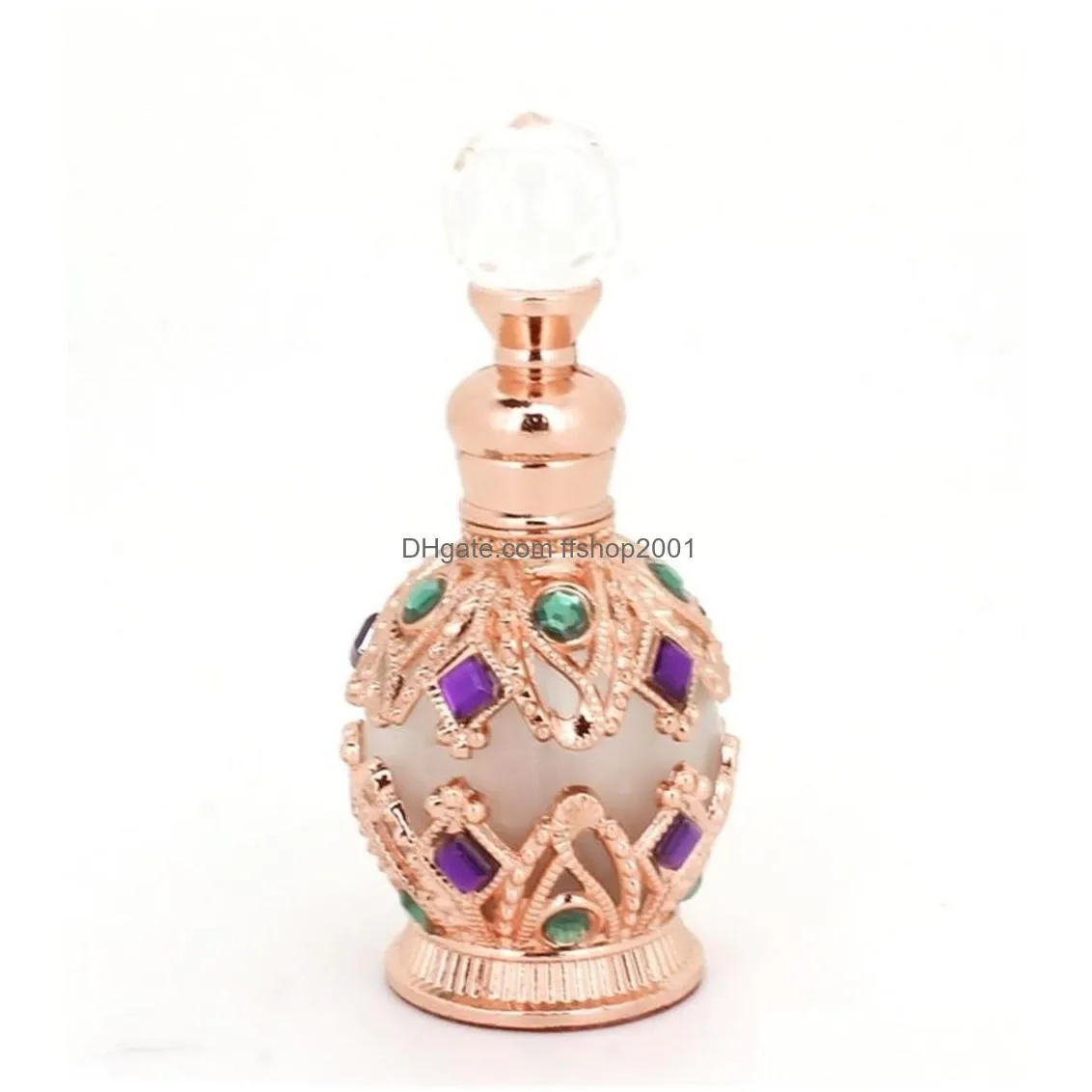 15ml vintage refillable empty crystal glass perfume bottle handmade home decor lady holiday gift fy2948 bb1203