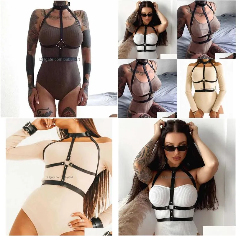 Other Skin Care Tools Toys For Couples Bdsm Bondage Leather Harness Top Erotic Lingerie Body Bra Chest Cage Y Garter Fetish Toy Women Dhj4K