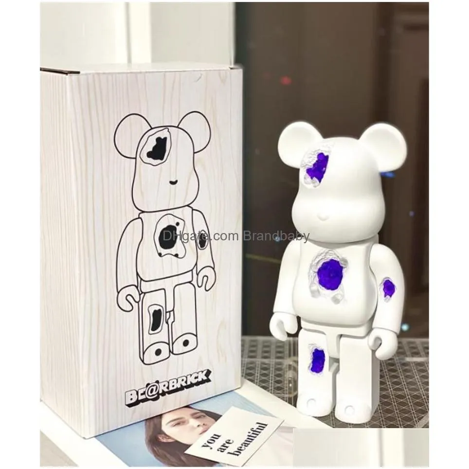 Movie & Games 400% Bearbrick The Resin Of Erosion Destroys Crystal Bear Fashion Figures Toy For Collectors Berbrick Art Work Model Dec Dhzys