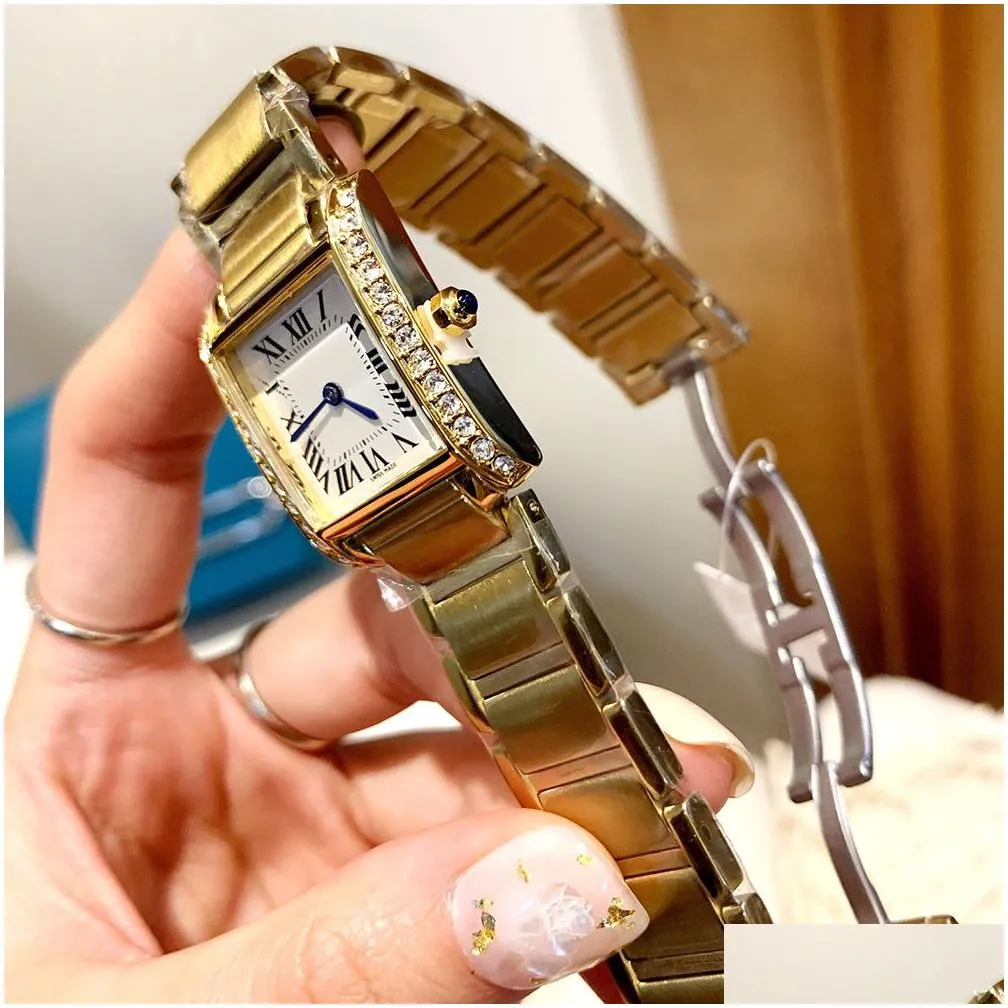 Women`S Watches Women Watches Quartz Movement Japan Battery 25Mm Width Lady Watch Diamond Bezel Original Clasp Dress Wristwatch Splas Dhzwi