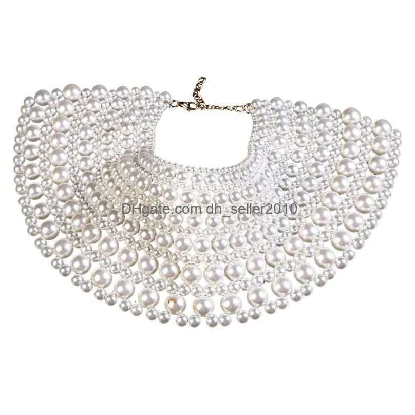 Pendant Necklaces Imitation Pearl Necklace Simated White Pearls For Mom/Wife/Sister Bridespendant Drop Delivery Dh4Jc