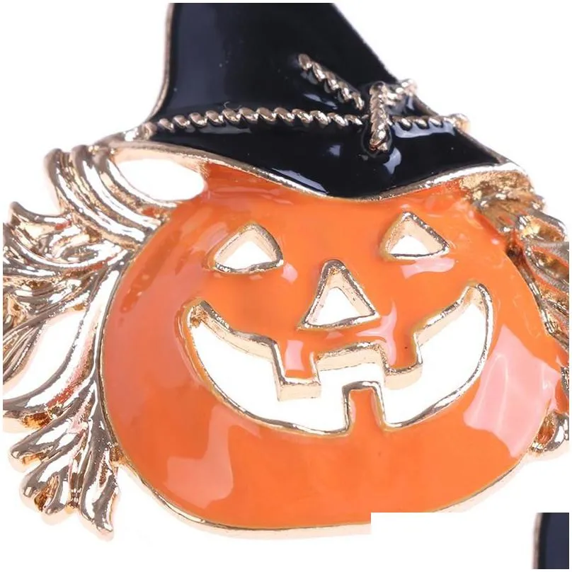 Pins, Brooches Pins Brooches Pumpkin Halloween Cartoon Enamel Brooch Pin Collar Badge Jewelry Gift Uni Drop Delivery Jewelry Dhhyn