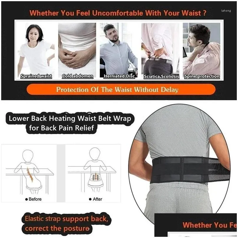 waist support faja therapy relief women brace magnetic men lumbar back pain belt adjustable self-heating