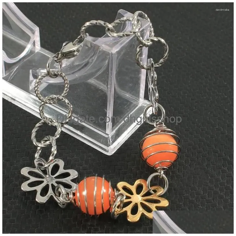 Chain Link Bracelets Fashion Stainless Steel Jewelry Bead Bracelet Chain For Women Gift Bryz135 Drop Delivery Jewelry Bracelets Dh6Li