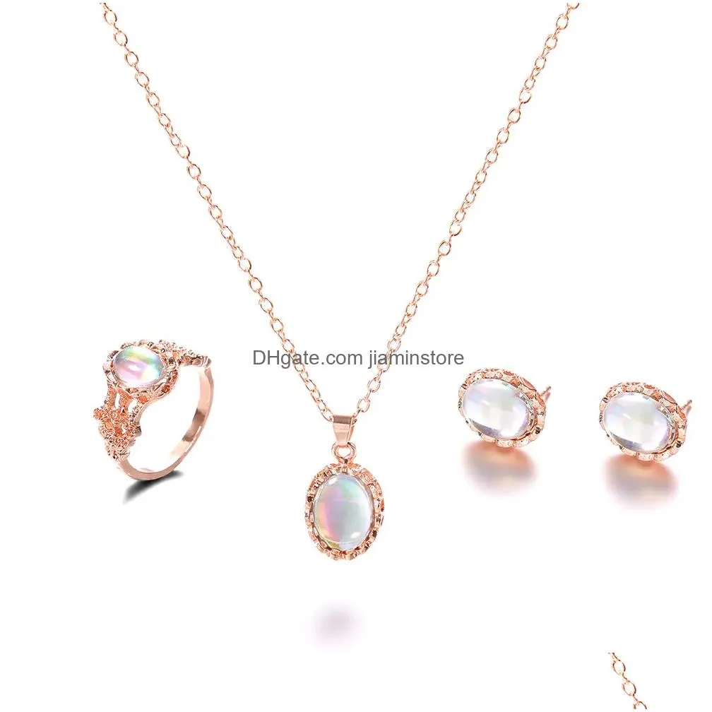 Other Jewelry Sets Gemstone Trend Jewelry Set Fashion Wholesale Party Jewely Drop Delivery Jewelry Jewelry Sets Dhe27