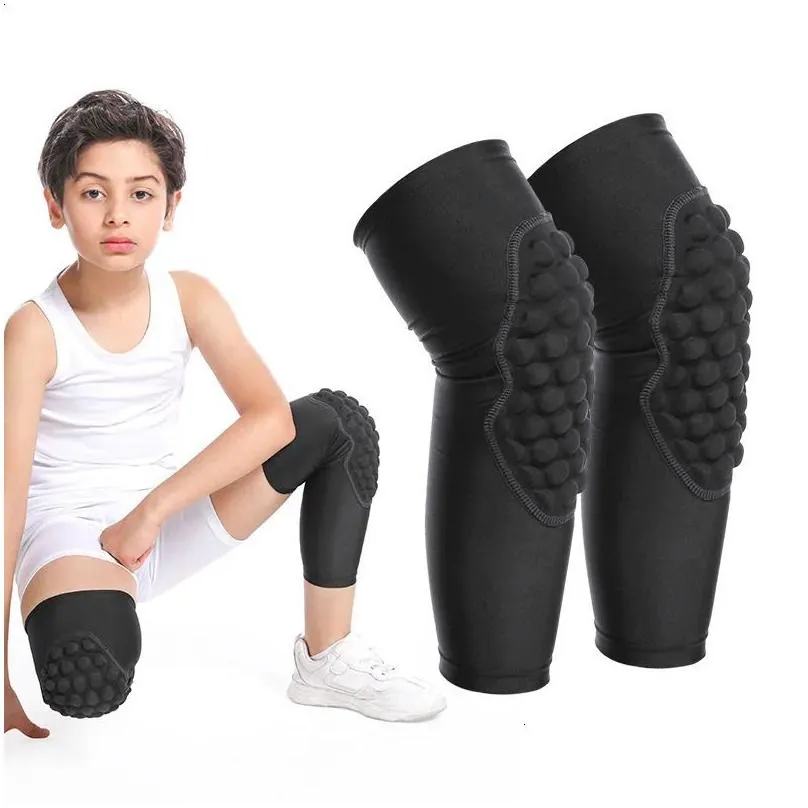 children`s eva elastic anti-collision knee pads outdoor sports arm guards basketball football honeycomb protective gear 240124