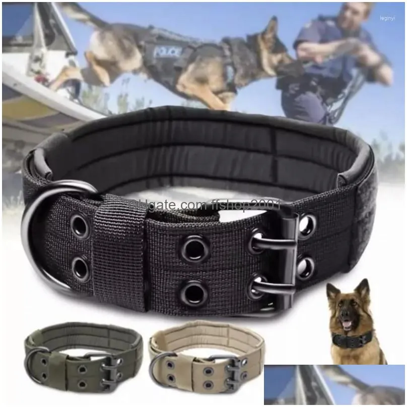dog collars adjustable collar classic reflective training military nylon heavy duty tactical german shepherd
