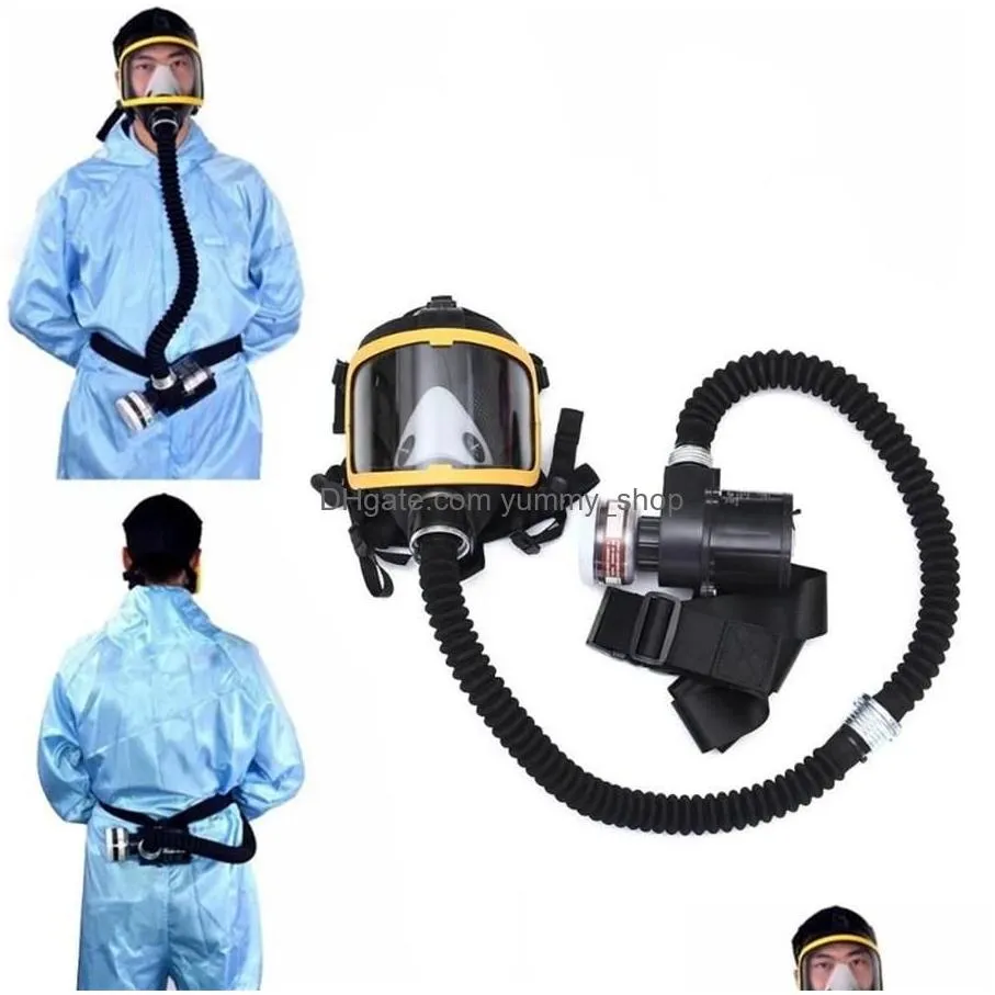 clothing wardrobe storage electric supplied air fed full face gas cover constant flow respirator system device breathing tube ad286h