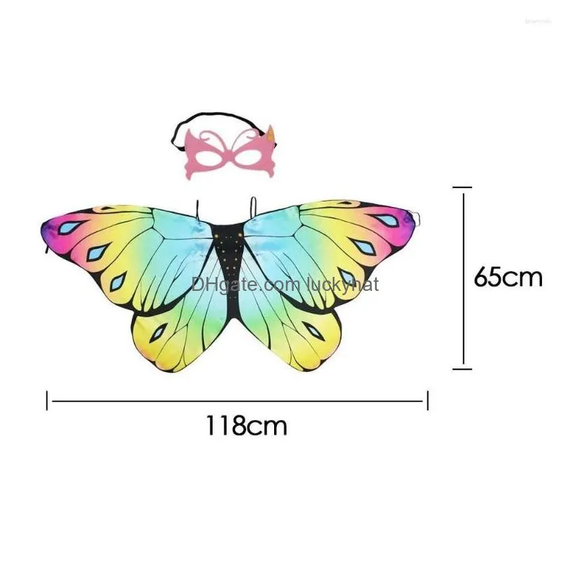 Scarves Fashion Partyprop Fairy Party Favor Butterfly Wings Shawl Costumes Accessory Kids Drop Delivery Dhjqk